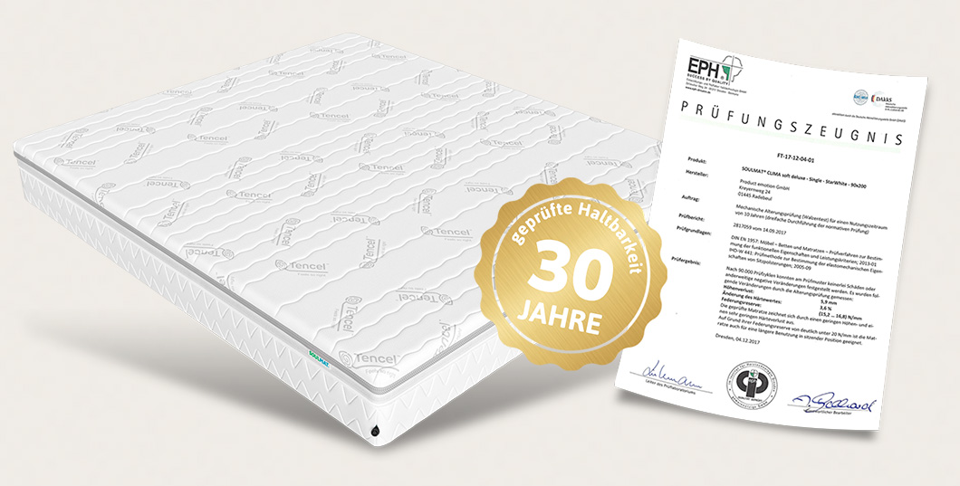 30 Jahre Haltbarkeit der Matratze