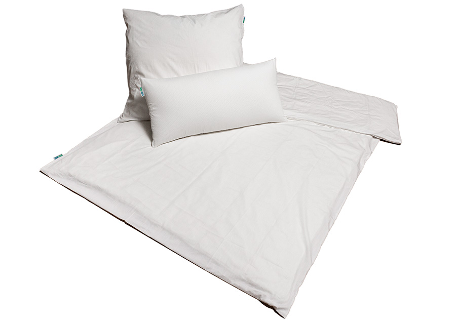 Weißes Bettwäscheset